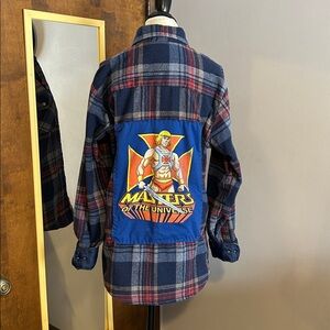 Unisex Upcycled Masters Of The Universe Flannel